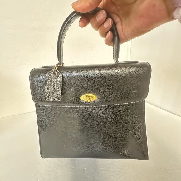 Coach Vintage Madison "Gracie" Small Handbag 4417 Black Purse Bag Leather read - Picture 1 of 15